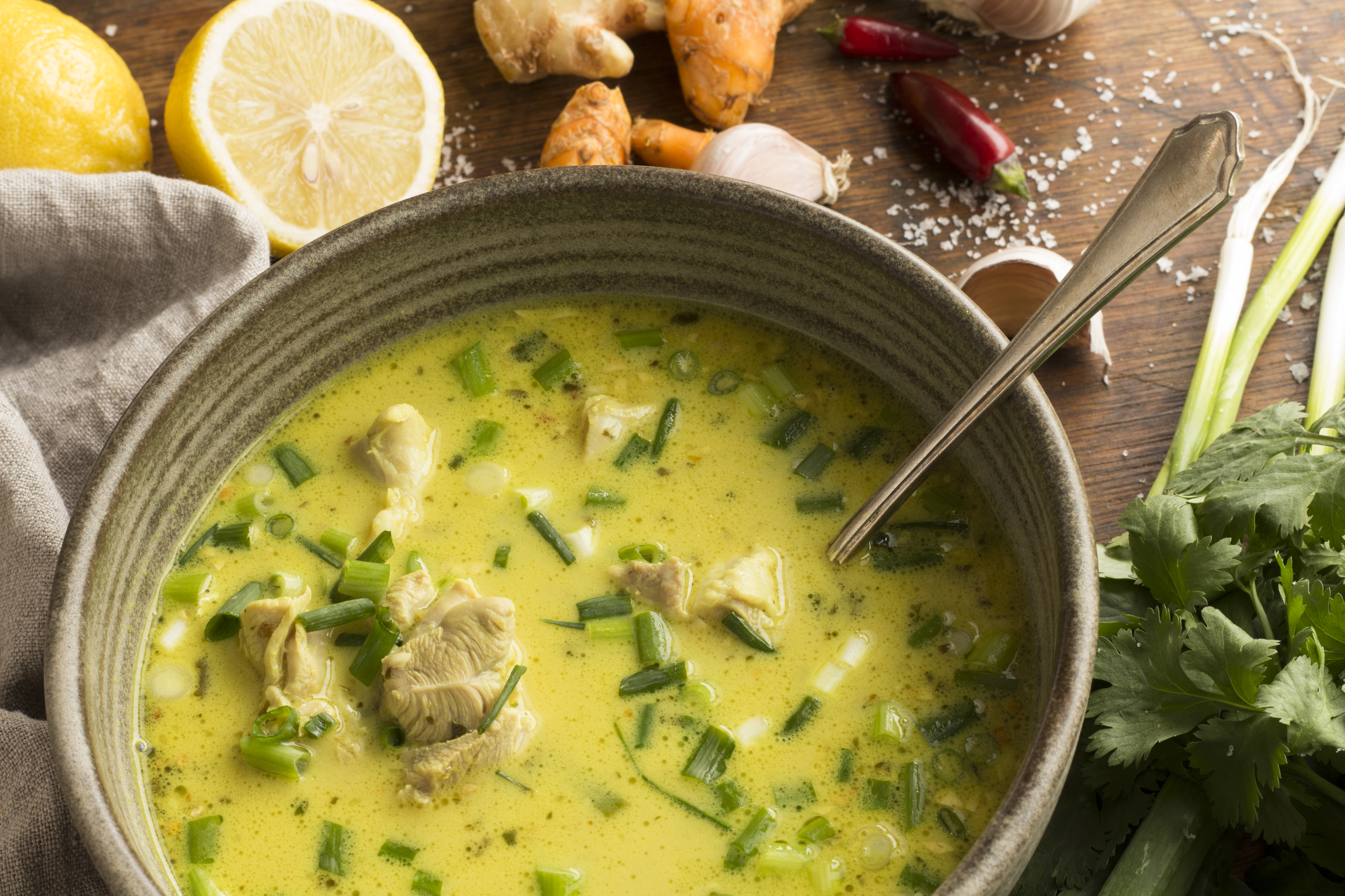 Coconut Lemon Chicken Soup, Quirky Cooking