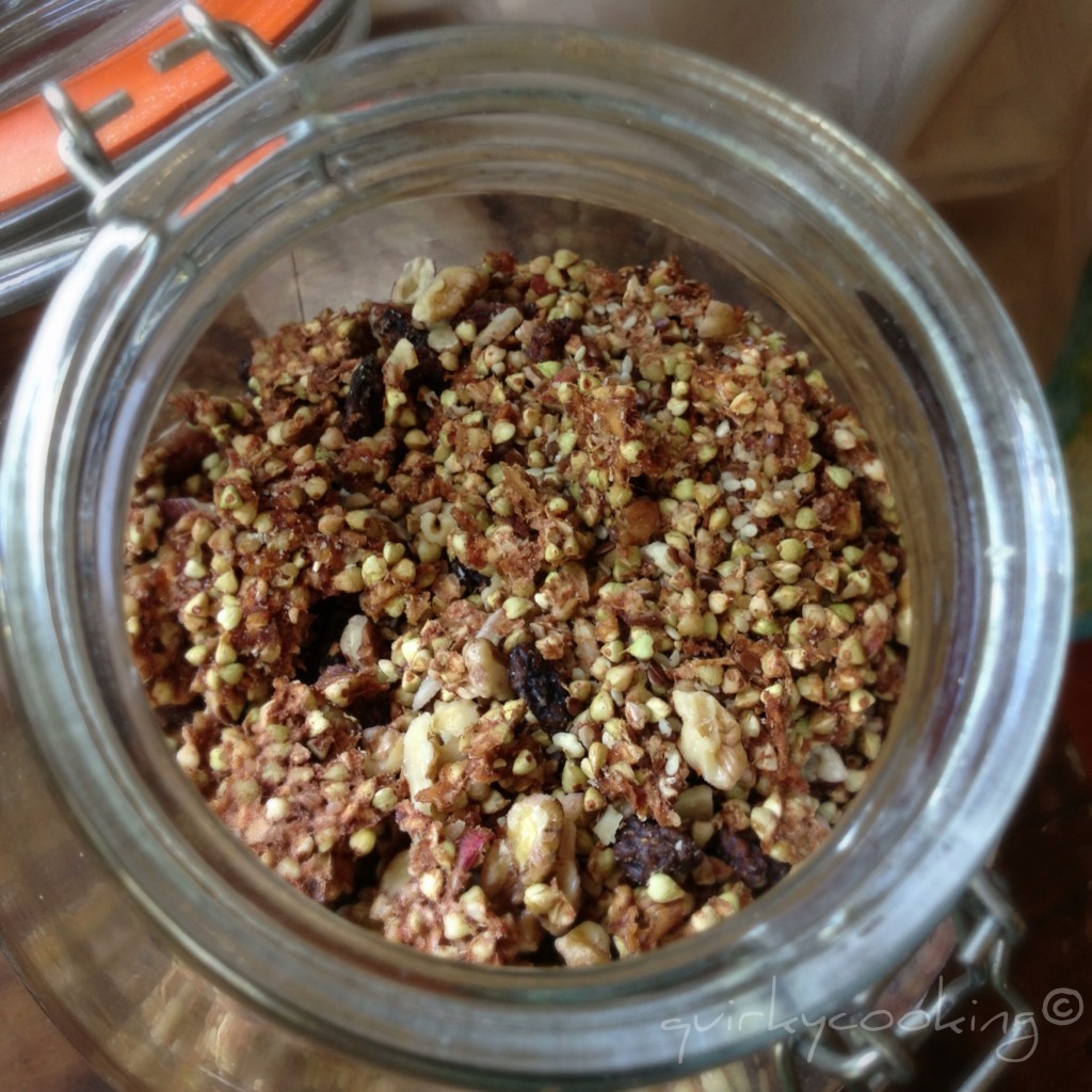 Raw Sprouted Buckwheat Granola - Quirky Cooking
