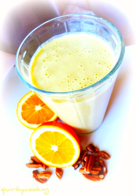 Pecan-Orange Milk (Dairy Free) - Quirky Cooking