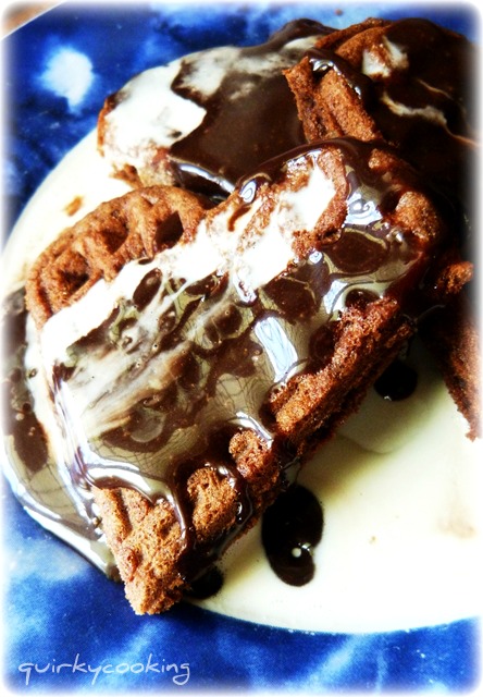 Waffle Iron Brownies - Quirky Cooking