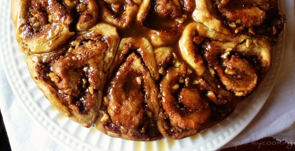 Quick Maple Pecan Cinnamon Scrolls - Quirky Cooking