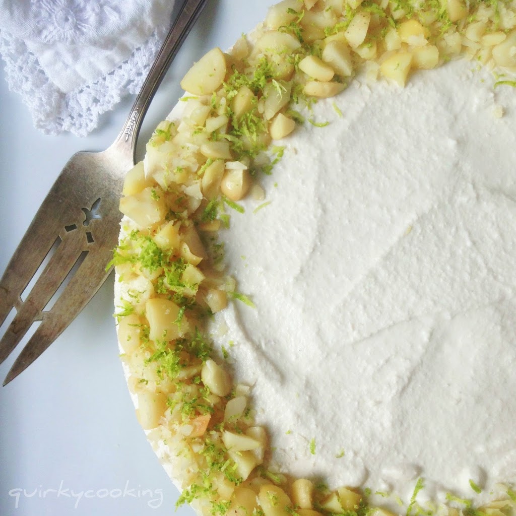 raw macadamia lime cheesecake - quirky cooking