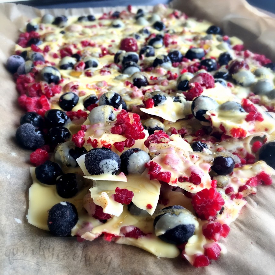 white chocolate berry bark dairy free quirky cooking