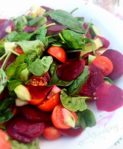 marinated beetroot & spinach salad quirky cooking