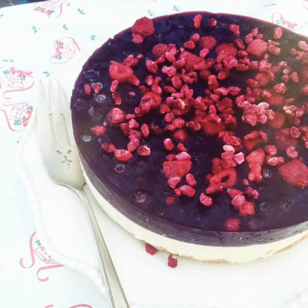 Dairy Free Blueberry Cheesecake - Quirky Cooking