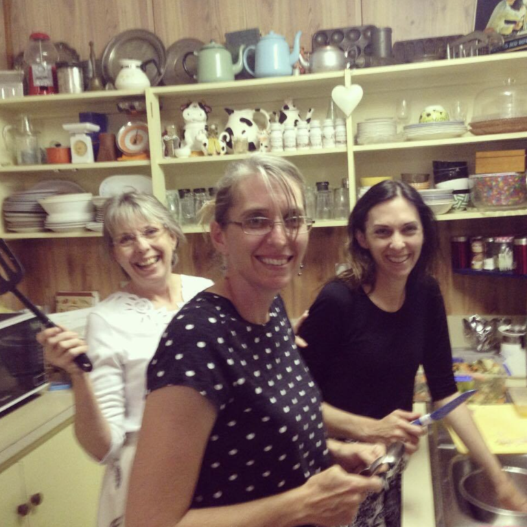 Cooking with my mum and sister