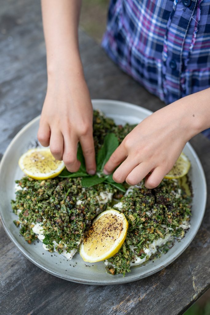 Lebanese Herb-Crusted Fish, Quirky Cooking