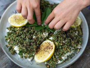 Herb-Crusted Fish, Quirky Cooking
