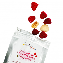 Freeze-dried raspberries & lychees, Quirky Cooking