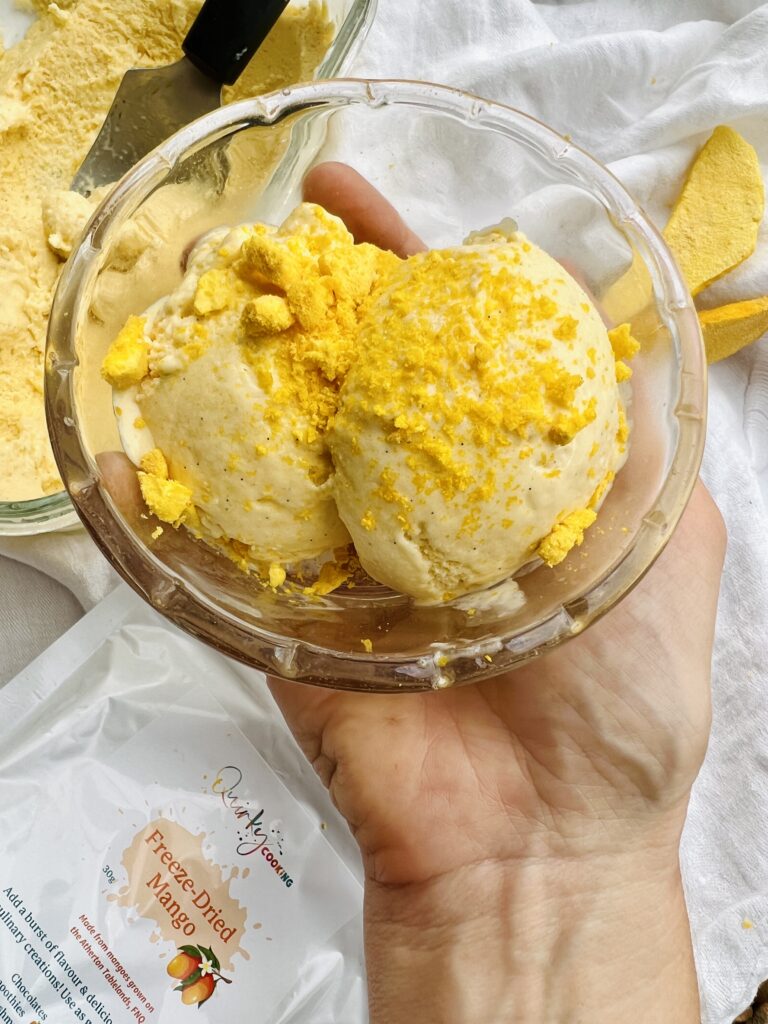 Mango, Lime & Vanilla Bean Ice Cream - Quirky Cooking